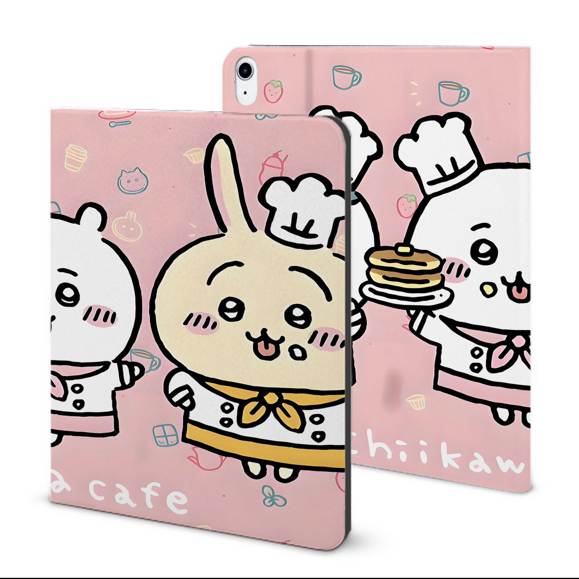 （画像用） ちいかわ Chii-kawa IPad ケース ブック型 PUレザー TPU 耐衝撃 軽量 薄型 ペン収納なし 全面保護 IPad 各モデル対応